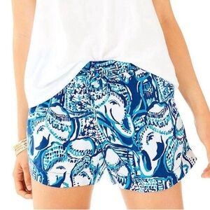 Lilly Pulitzer Katia "Keep on Trunkin" Pull On Shorts 4.5" Inseam Size Med